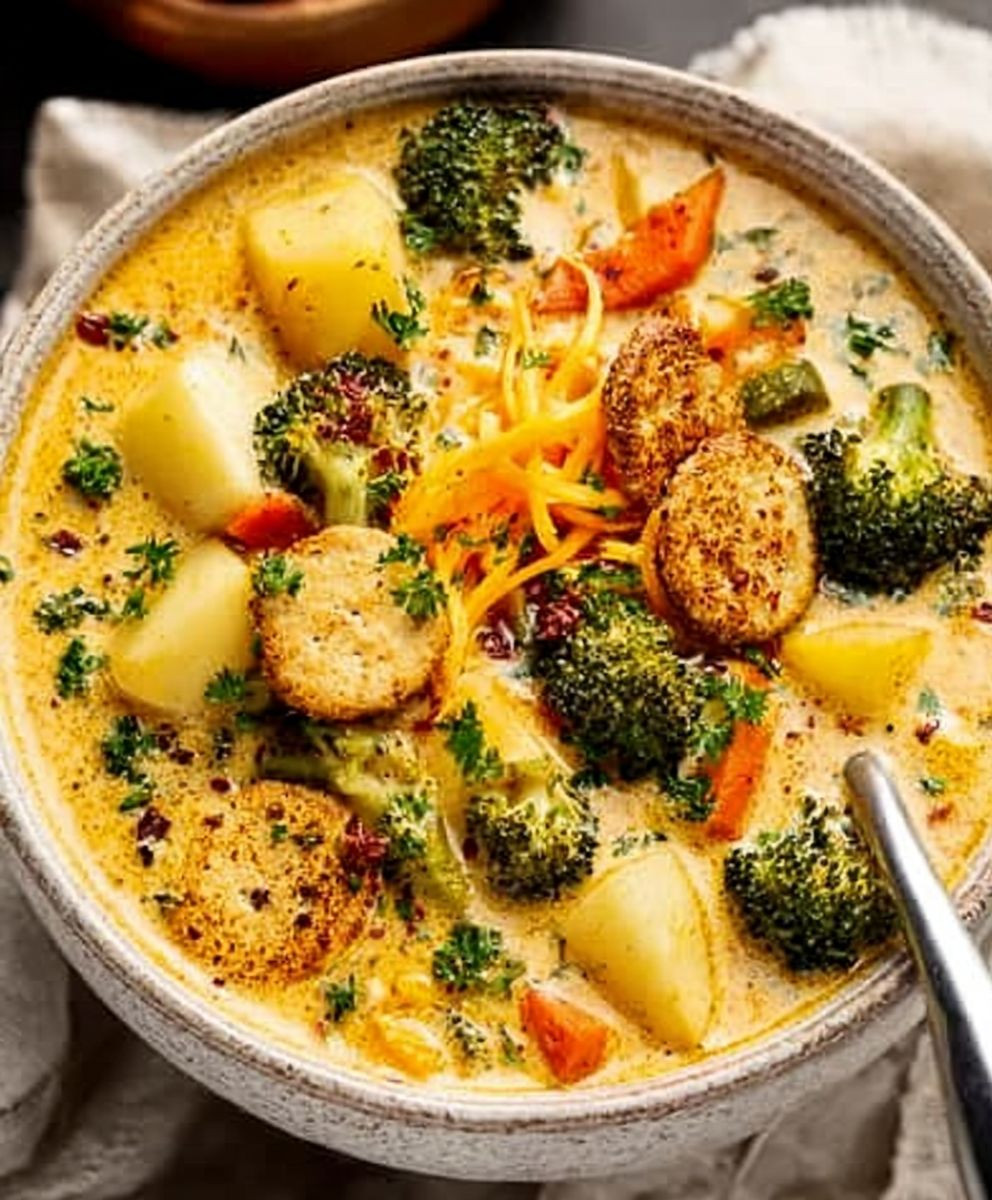 Creamy vegetable soup one pot