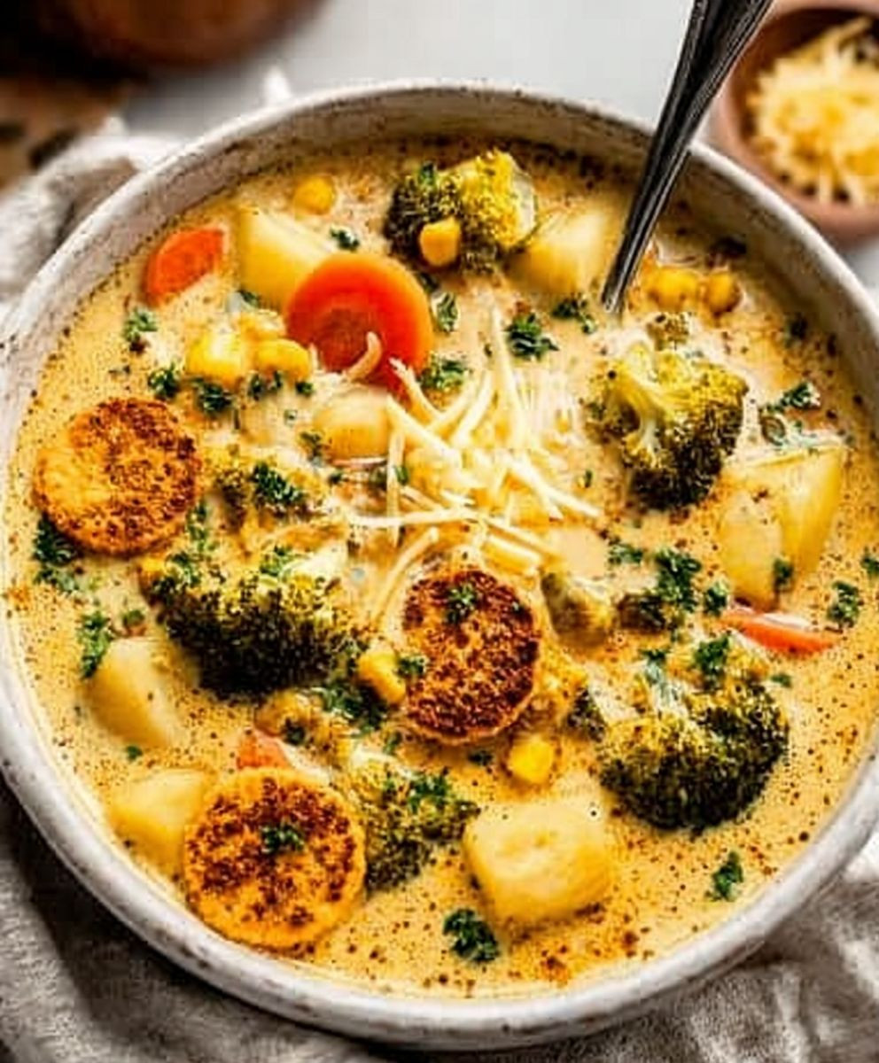 Creamy vegetable soup one pot