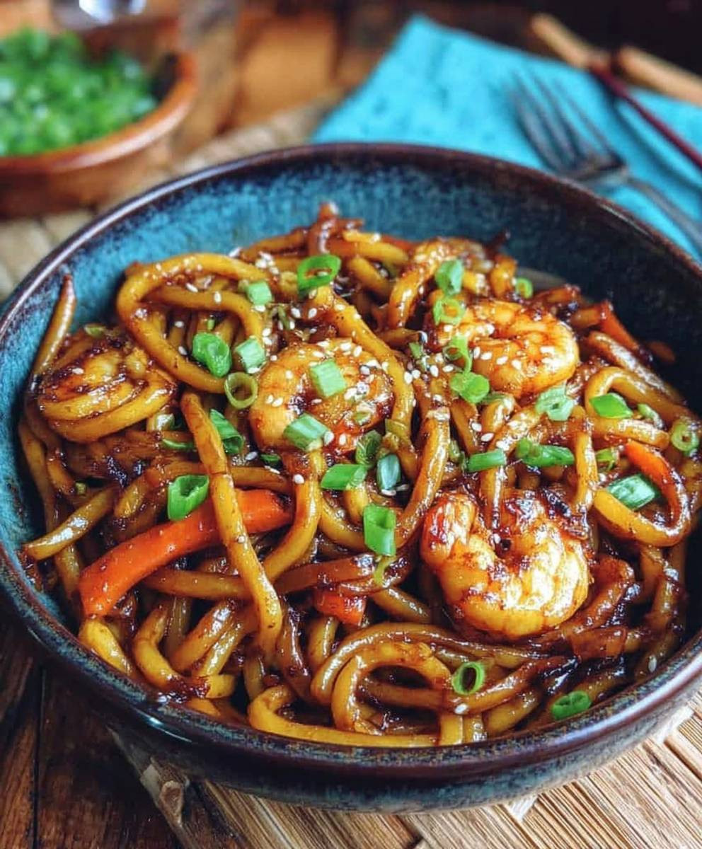 Yaki Udon with Shrimp