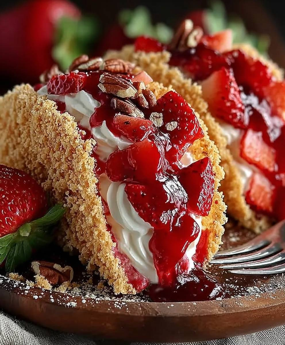 Strawberry Crunch Cheesecake Tacos
