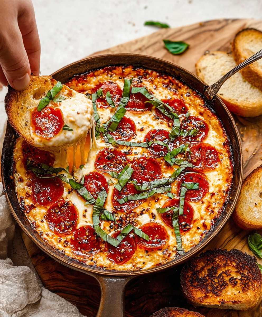 Hot Honey Pepperoni Pizza Dip