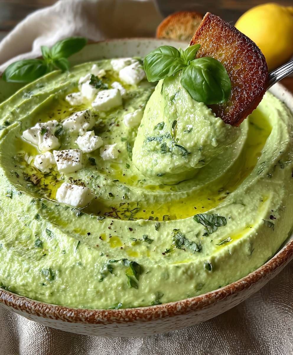 Avocado feta dip