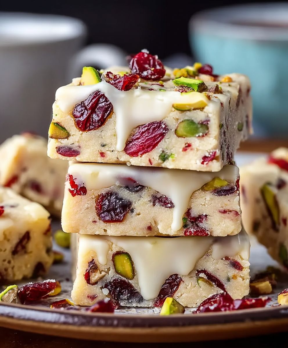 Cranberry Pistachio Shortbread