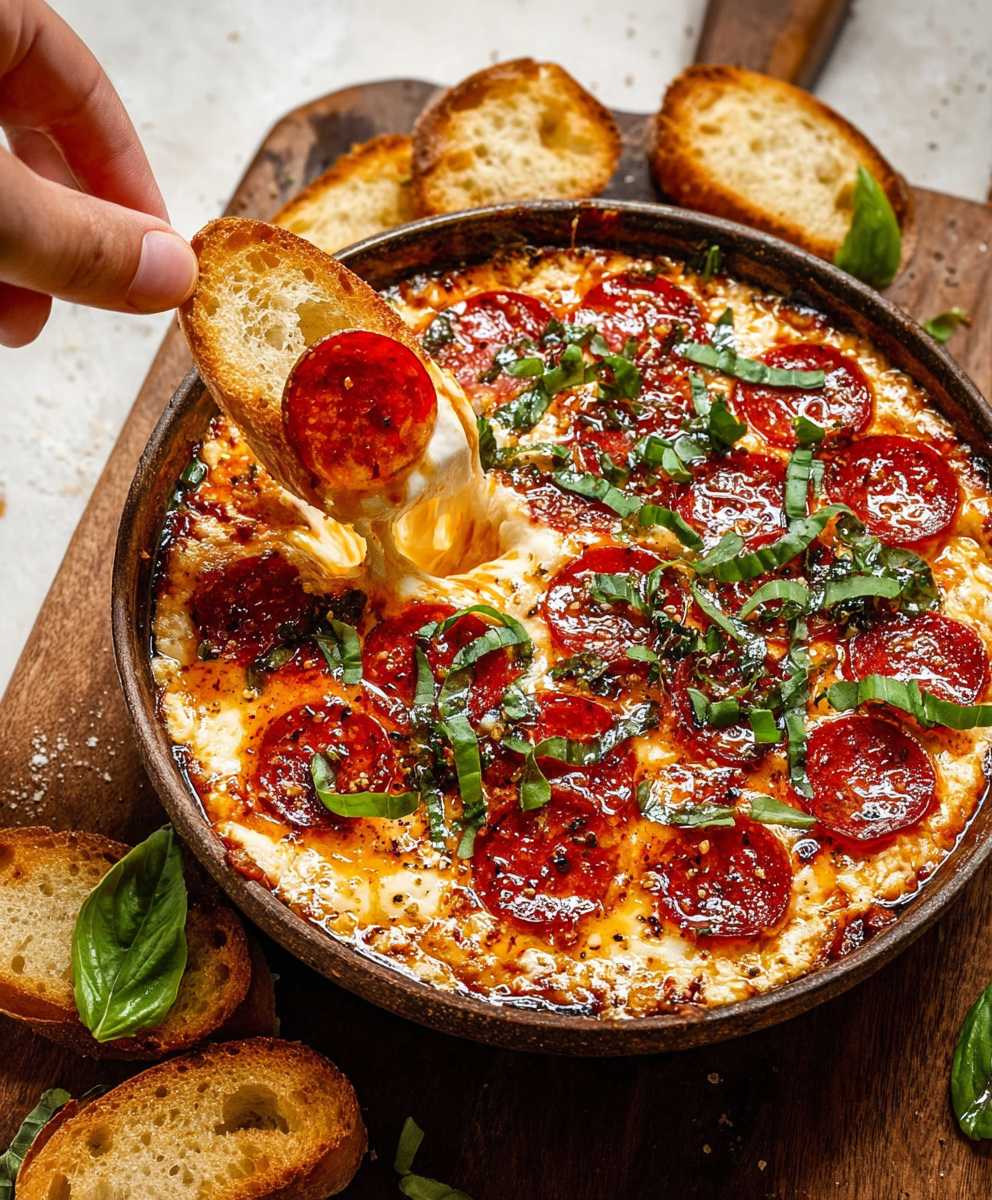 Hot Honey Pepperoni Pizza Dip