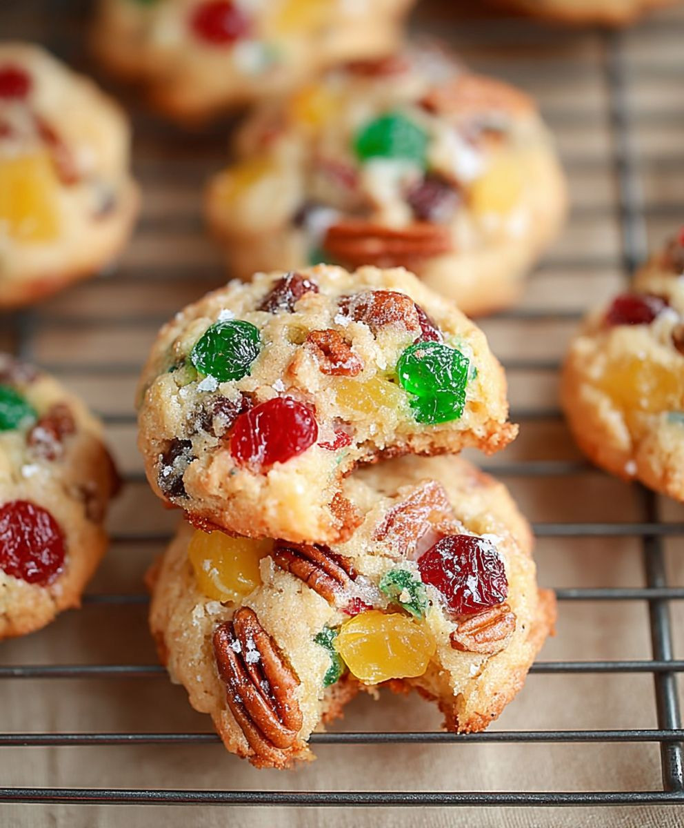 Christmas fruitcake cookies