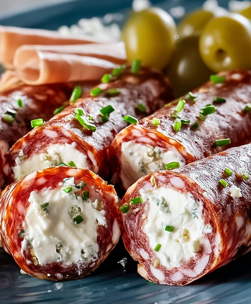 Cream Cheese Salami Roll Ups