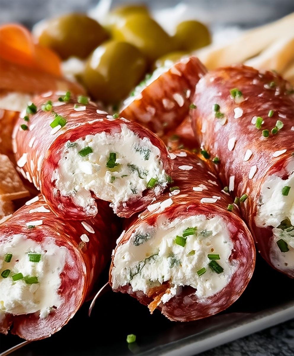 Cream Cheese Salami Roll Ups