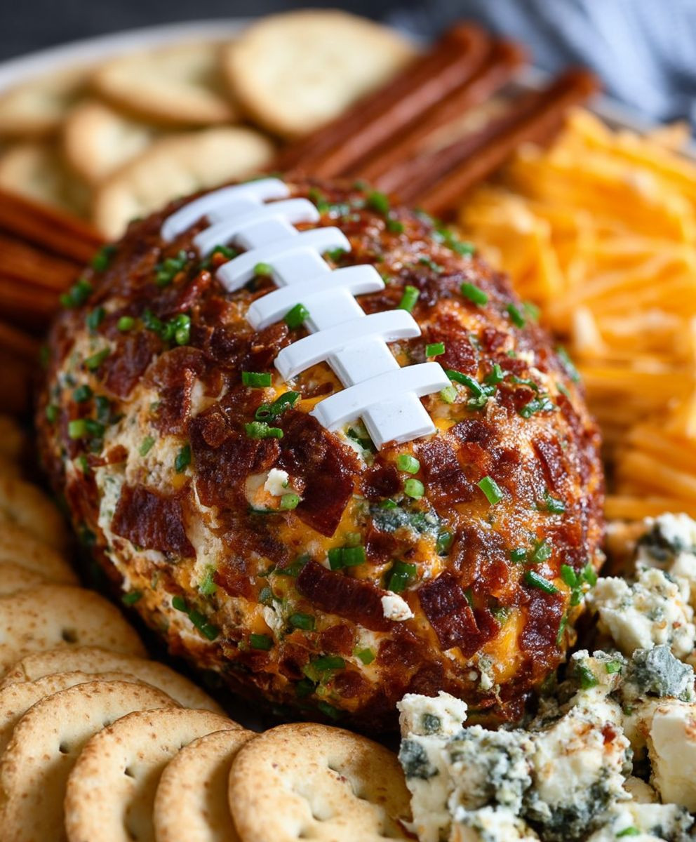 Jalapeño Popper Football Cheese Ball