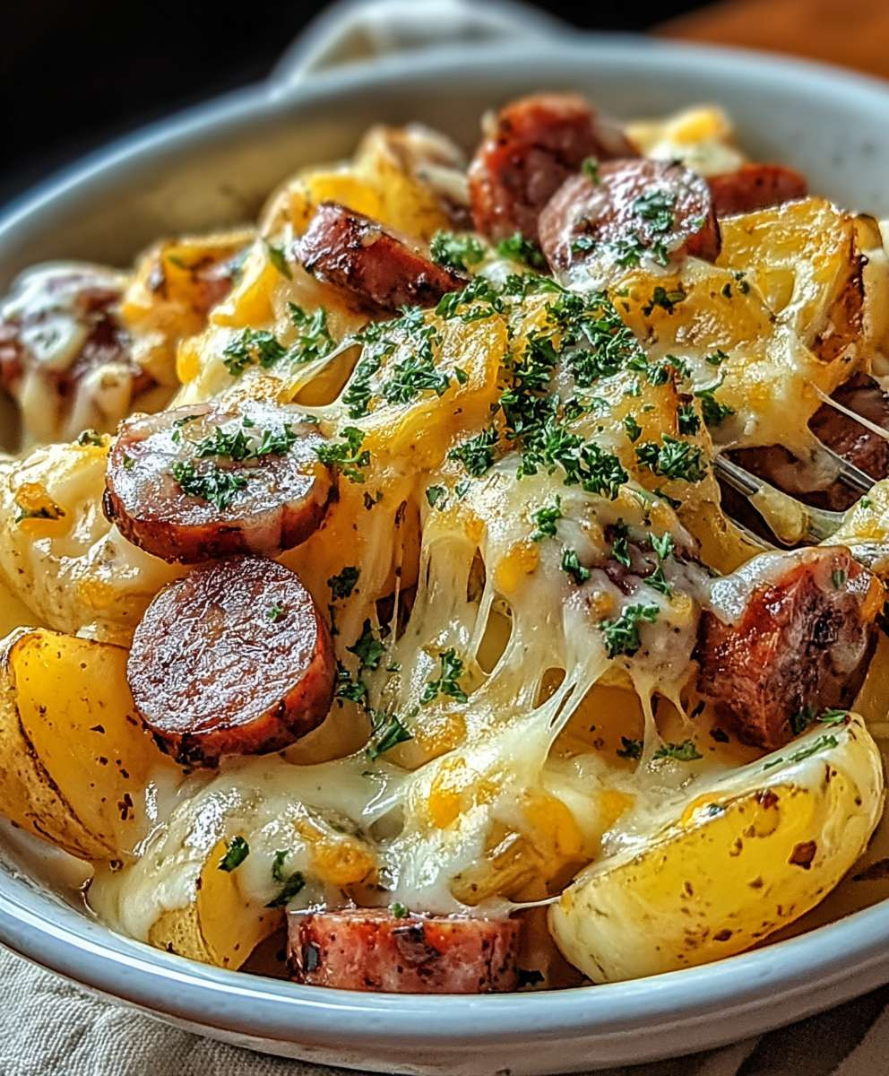 Cheesy Ranch Potatoes Smoked Sausage