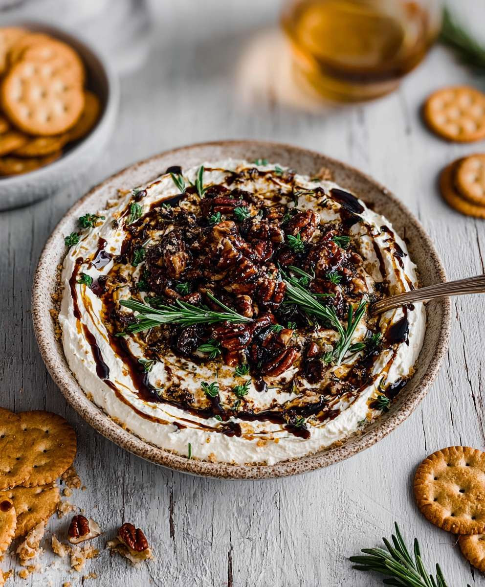 Cheese yogurt dip caramelized onion