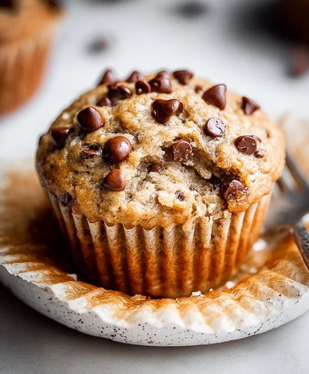 Peanut butter banana muffins