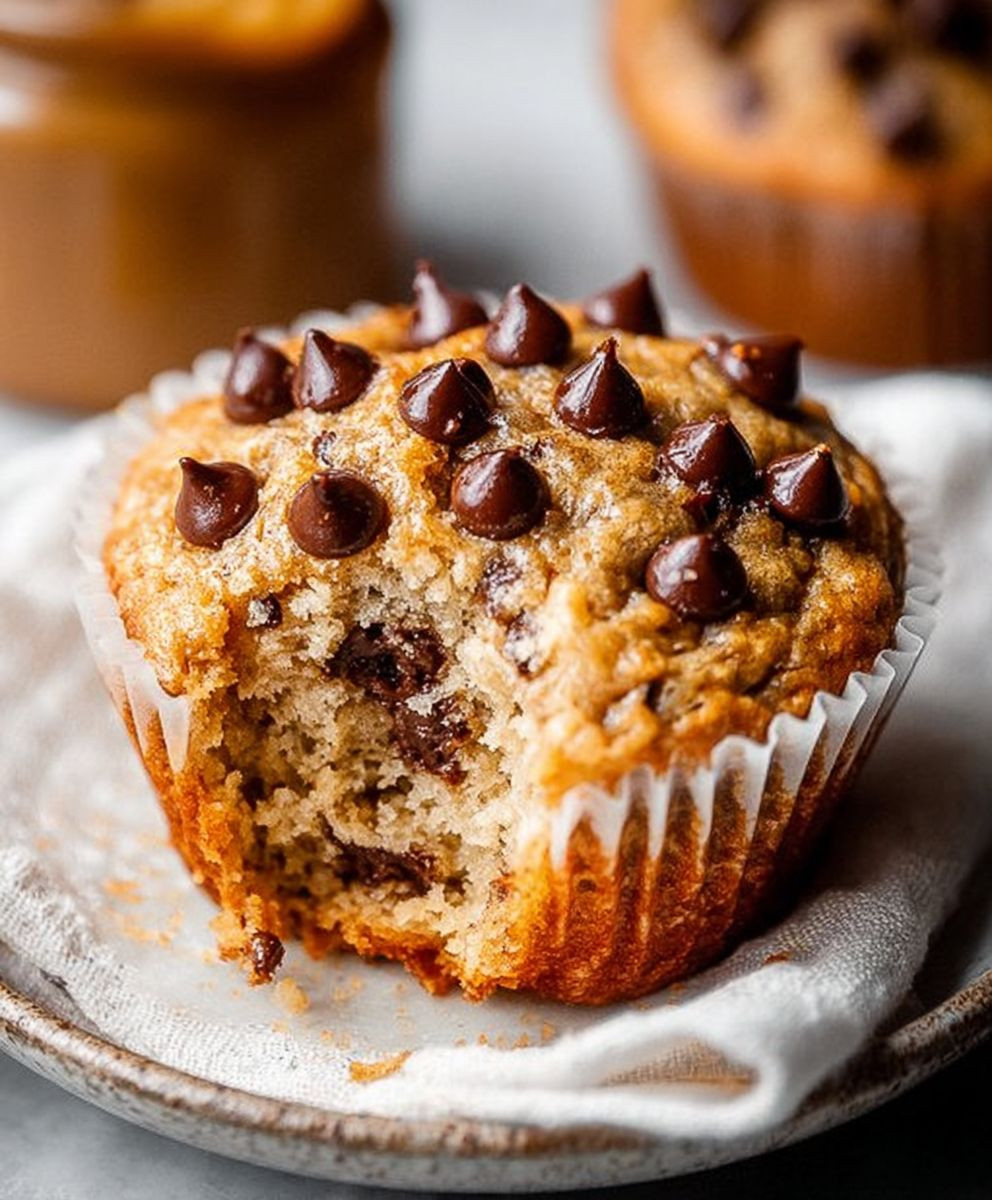 Peanut butter banana muffins