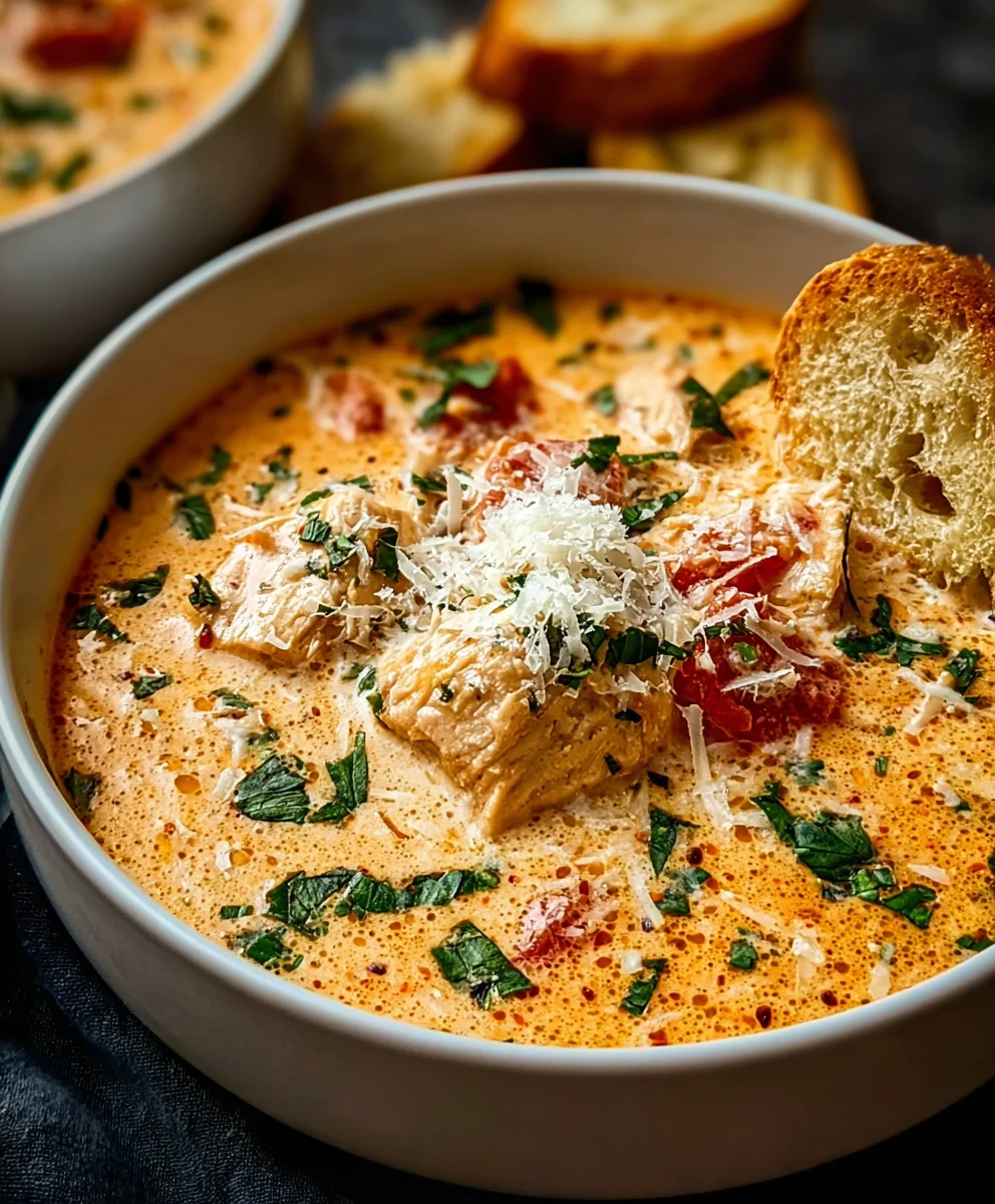 Creamy Chicken Parmesan Soup