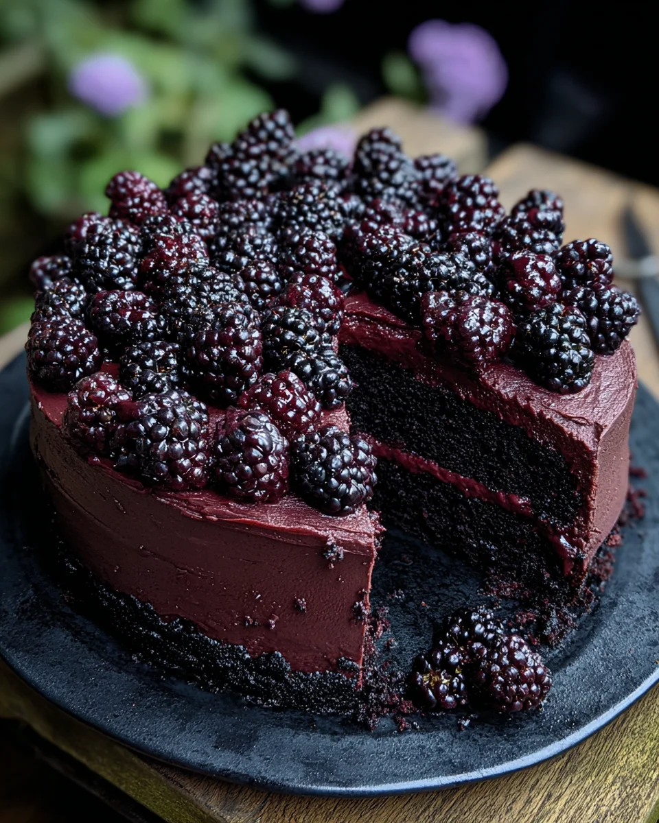 Blackberry Velvet Gothic Cake: A Dark Lush Dessert Dream