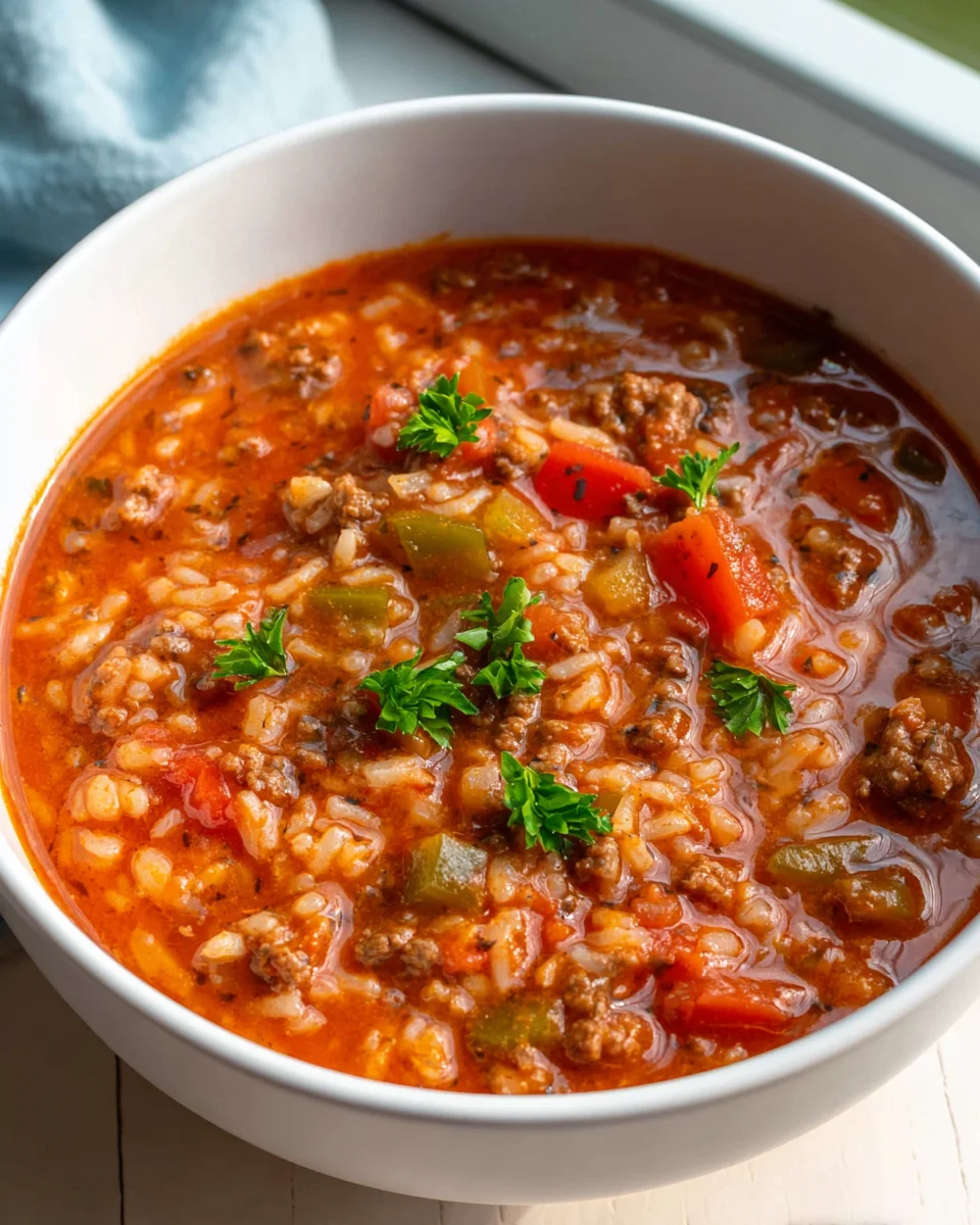 Crock Pot Stuffed Pepper Soup: Easy & Hearty Slow Cooker Meal