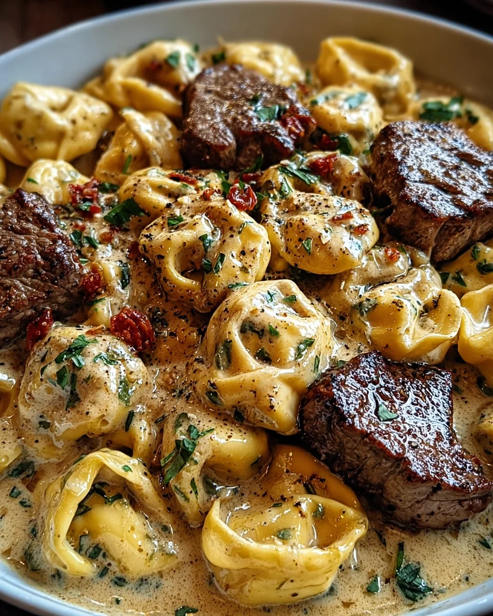 Decadent Cracked Garlic Steak Tortellini & Creamhouse Sauce