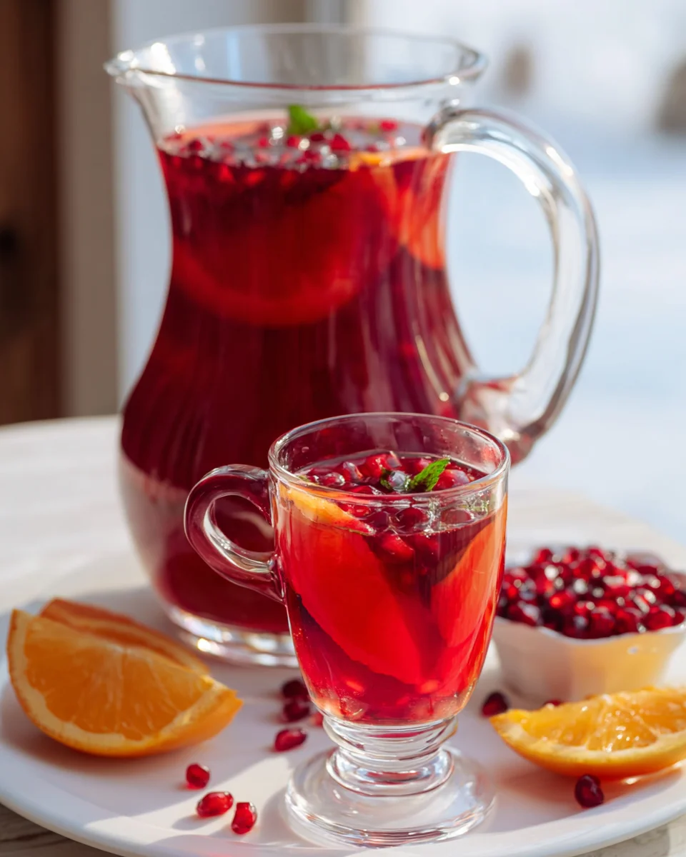 Sparkling Non-Alcoholic Christmas Punch for Festive Parties
