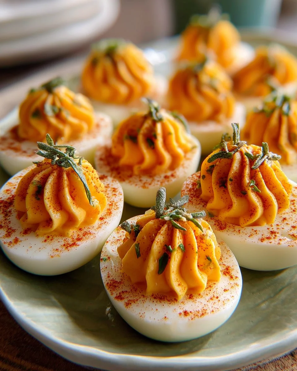 Spooktacular Pumpkin Patch Deviled Eggs Recipe for Fall Fun
