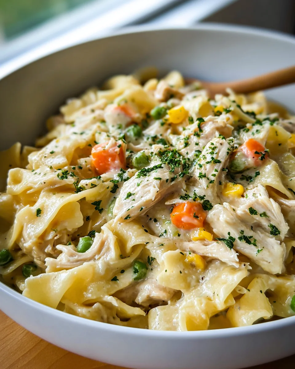 Creamy Chicken Pot Pie Pasta – Comfort Food Favorite!