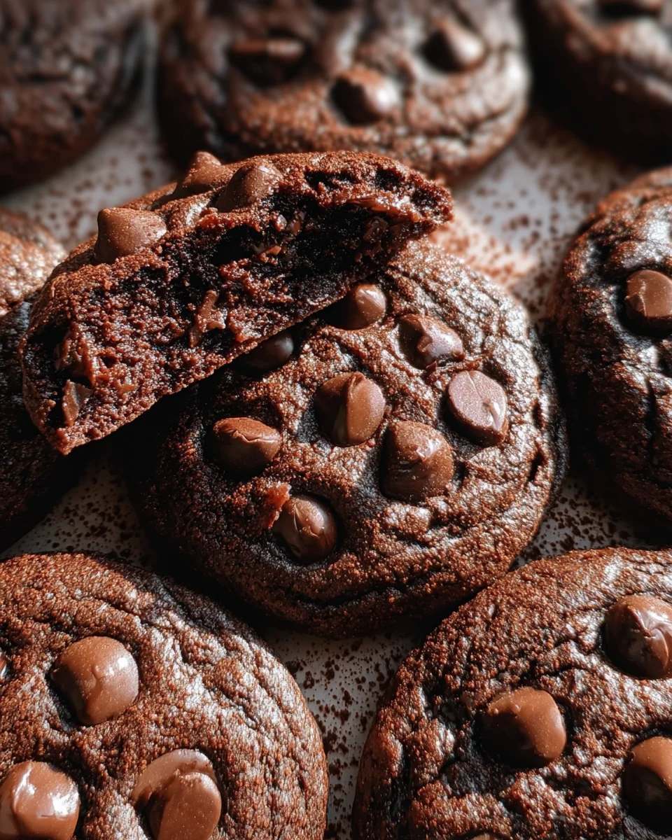 Ultimate Double Chocolate Chip Cookies Recipe! So Delicious.