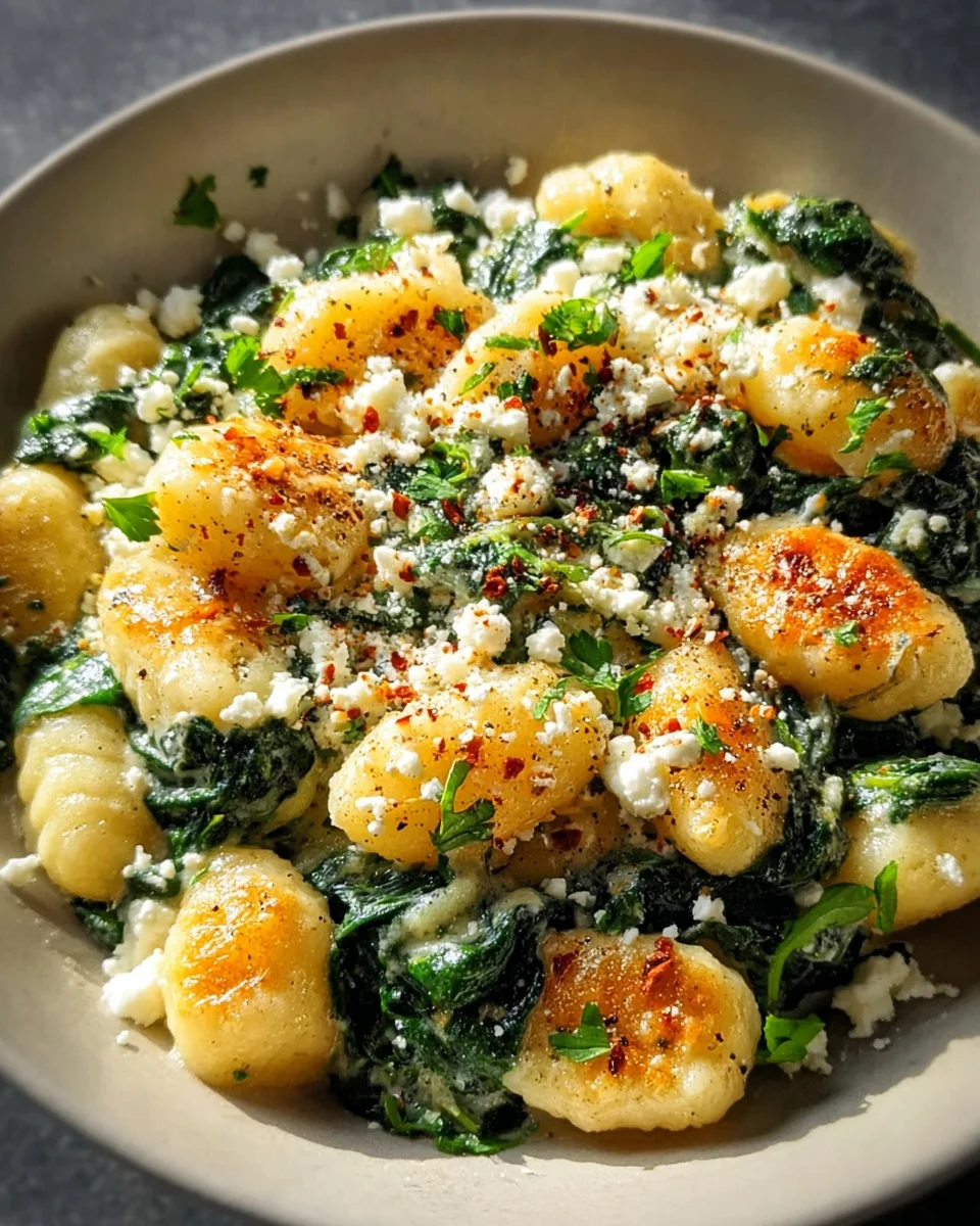 Crispy Gnocchi with Spinach & Feta – Easy Recipe!