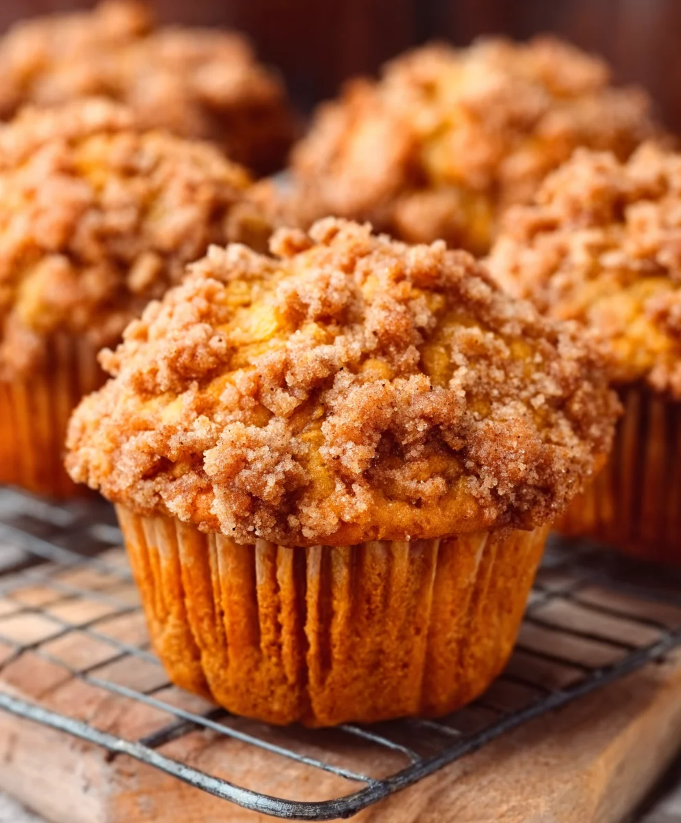 Delicious Apple Pumpkin Muffins with Crumb Topping