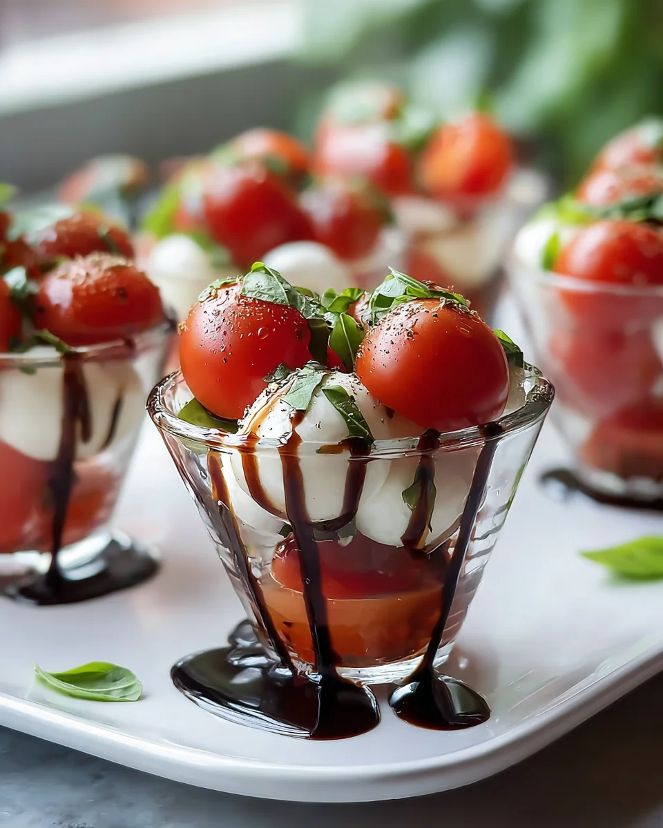 Festive Mini Caprese Salad Cups: Easy Christmas Appetizer