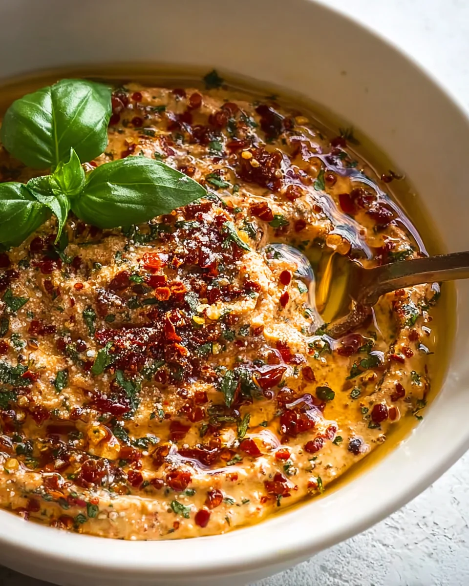 Mediterranean Sun-Dried Tomato Garlic Olive Oil Dip Recipe