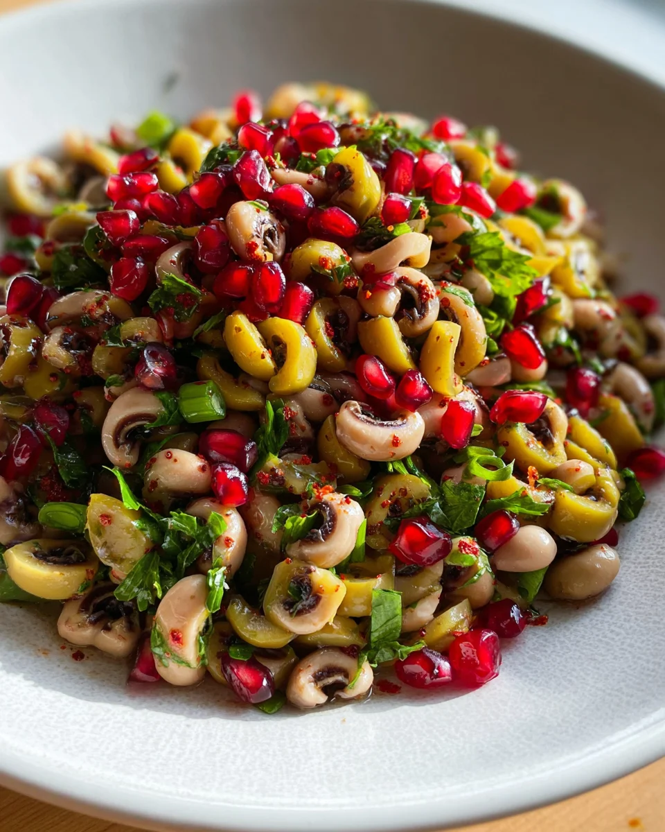 Zesty Olive Salad with Black Eyed Peas - Healthy & Delicious!