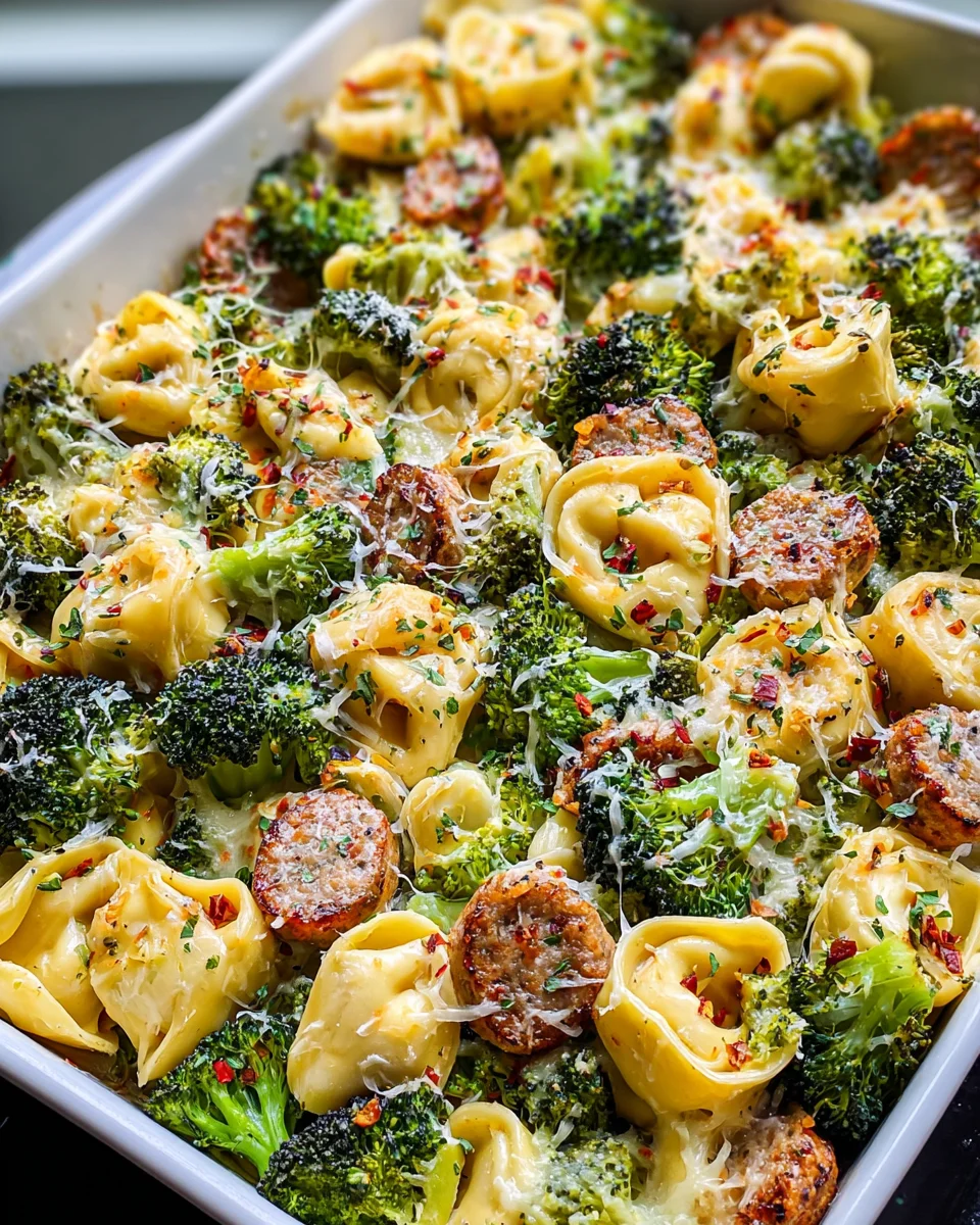 Delicious Sheet Pan Broccoli Tortellini Bake Recipe Tonight!