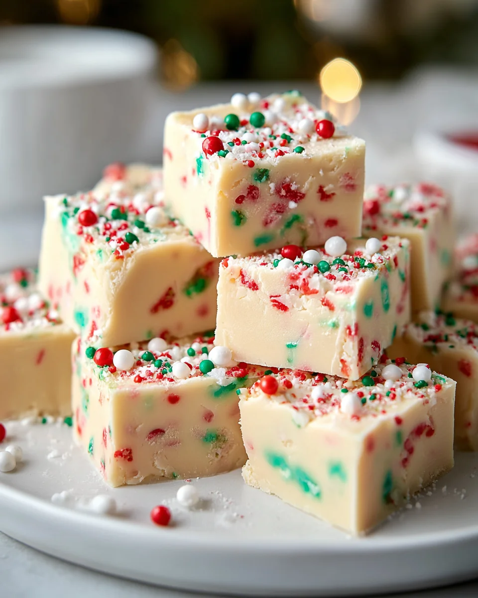 Easy Sugar Cookie Christmas Fudge Recipe - Holiday Delight!