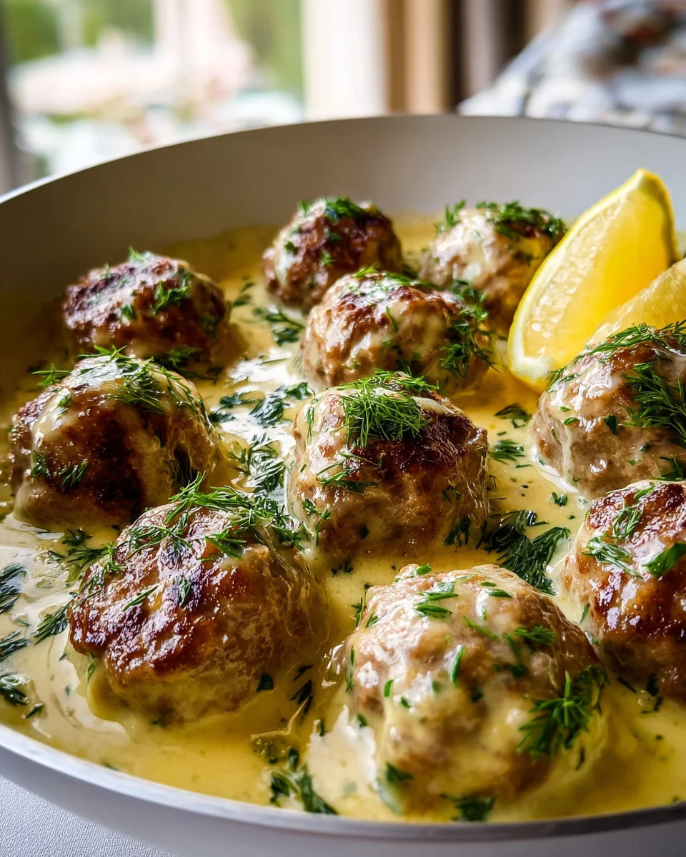 Juicy Greek Meatballs in Zesty Lemon Sauce Recipe Delight