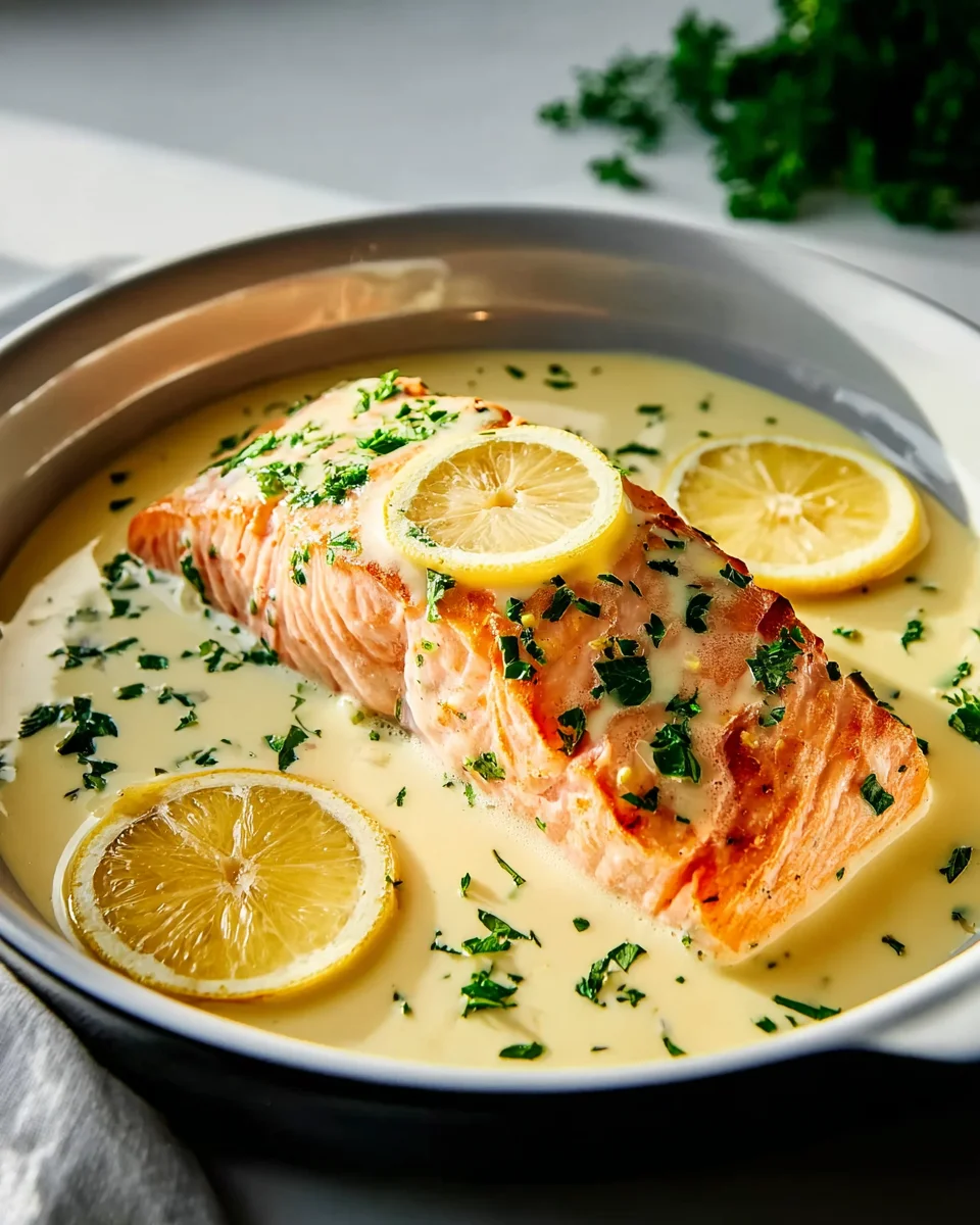 Delicious Baked Salmon with Zesty Lemon Butter Sauce Recipe