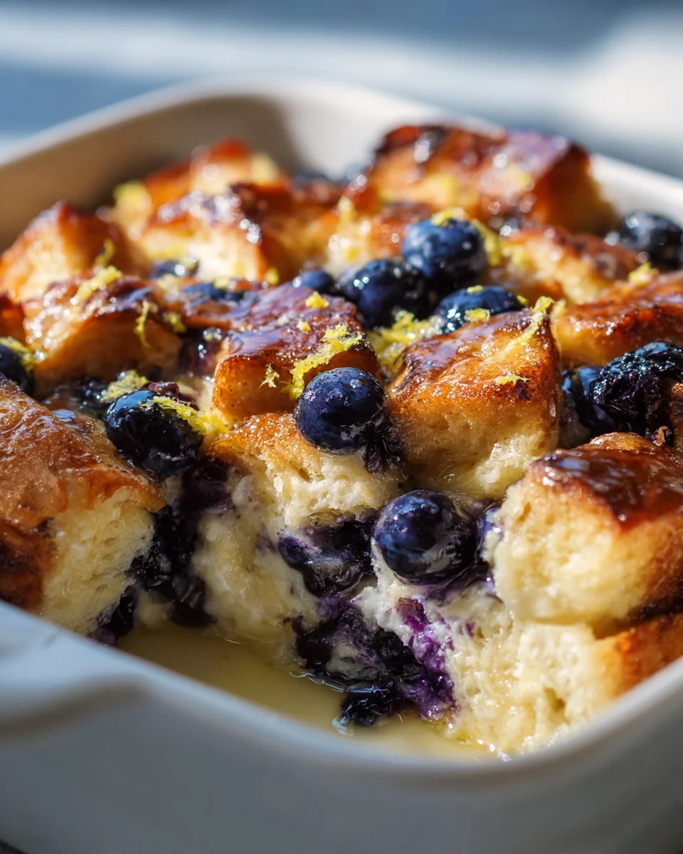 Delicious Blueberry Lemon French Toast Casserole Overnight Recipe