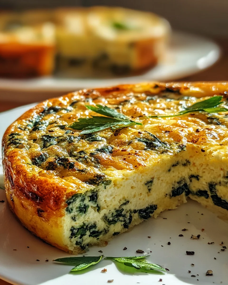 Irresistible Spinach and Cottage Cheese Crustless Quiche Recipe