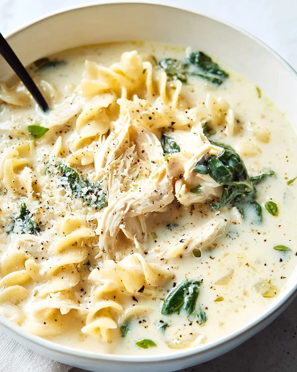 Creamy Chicken Alfredo Soup Recipe – Comfort in a Bowl!