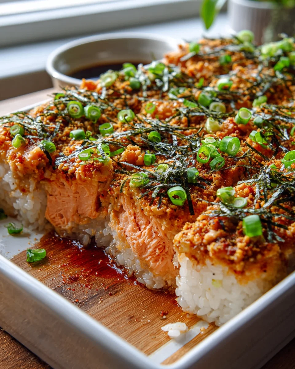 Easy Spicy Salmon Sushi Bake Recipe: Quick Dinner Idea