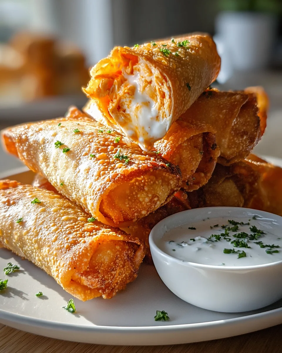 Buffalo Chicken Dip Egg Rolls: A Spicy, Crunchy Delight!