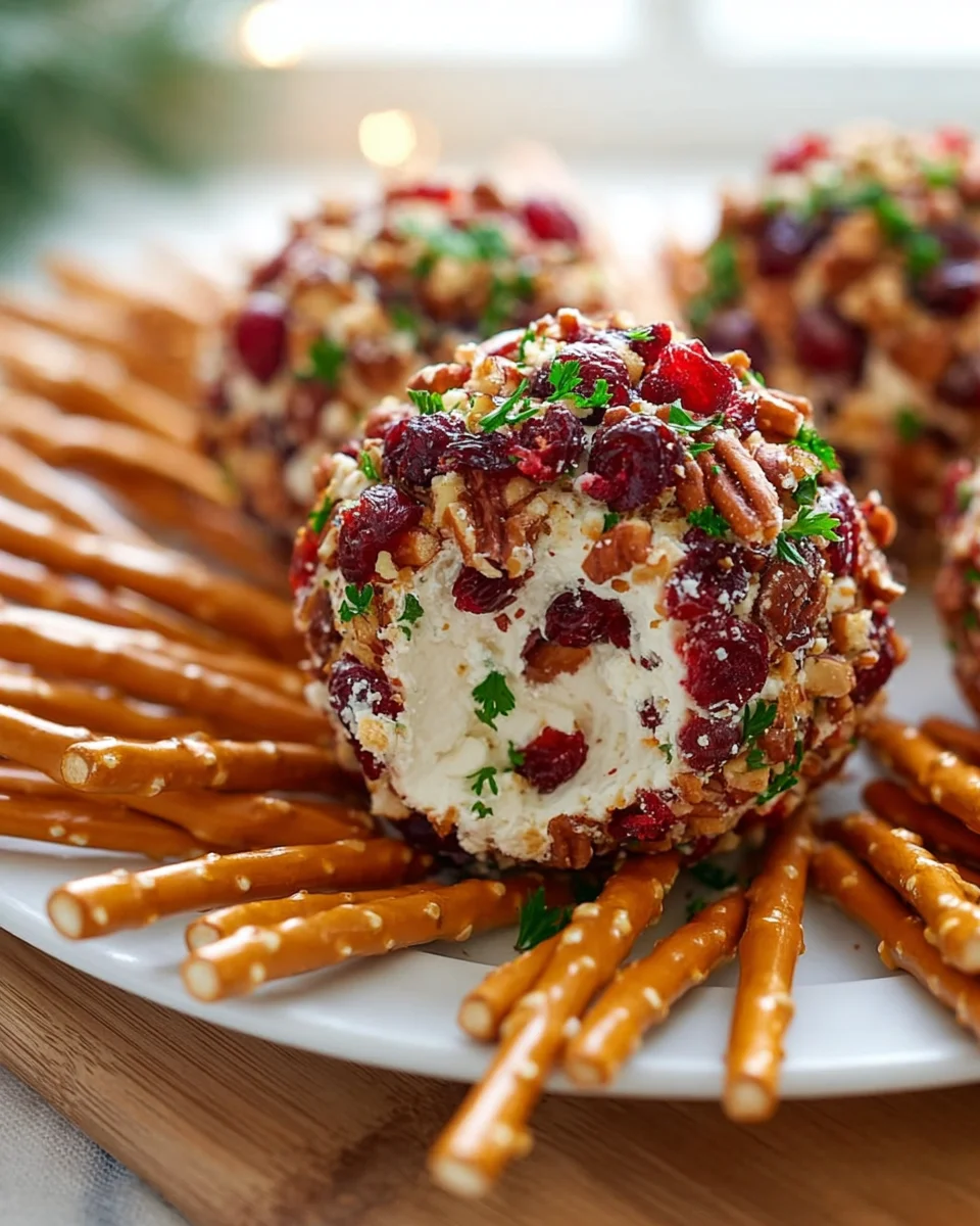 Holiday Cranberry Pecan Cheese Ball: Easy Party Appetizer