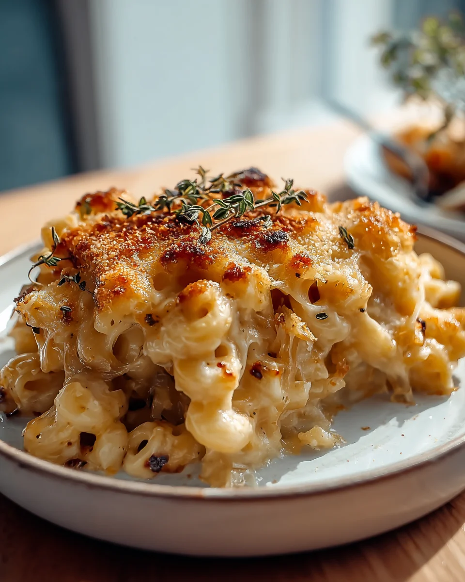 Creamy French Onion Soup Mac & Cheese - Irresistible!
