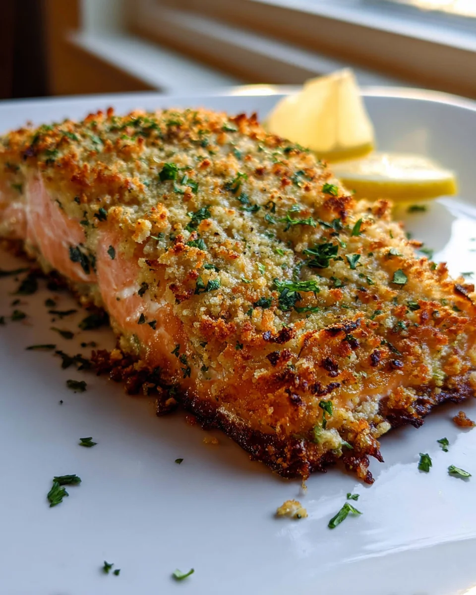 Crispy Parmesan Crusted Baked Salmon Recipe for Dinner Delight
