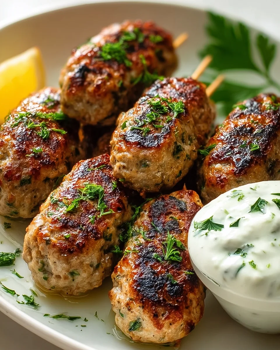 Best Chicken Kofta Recipe with Creamy Garlic Yogurt Sauce