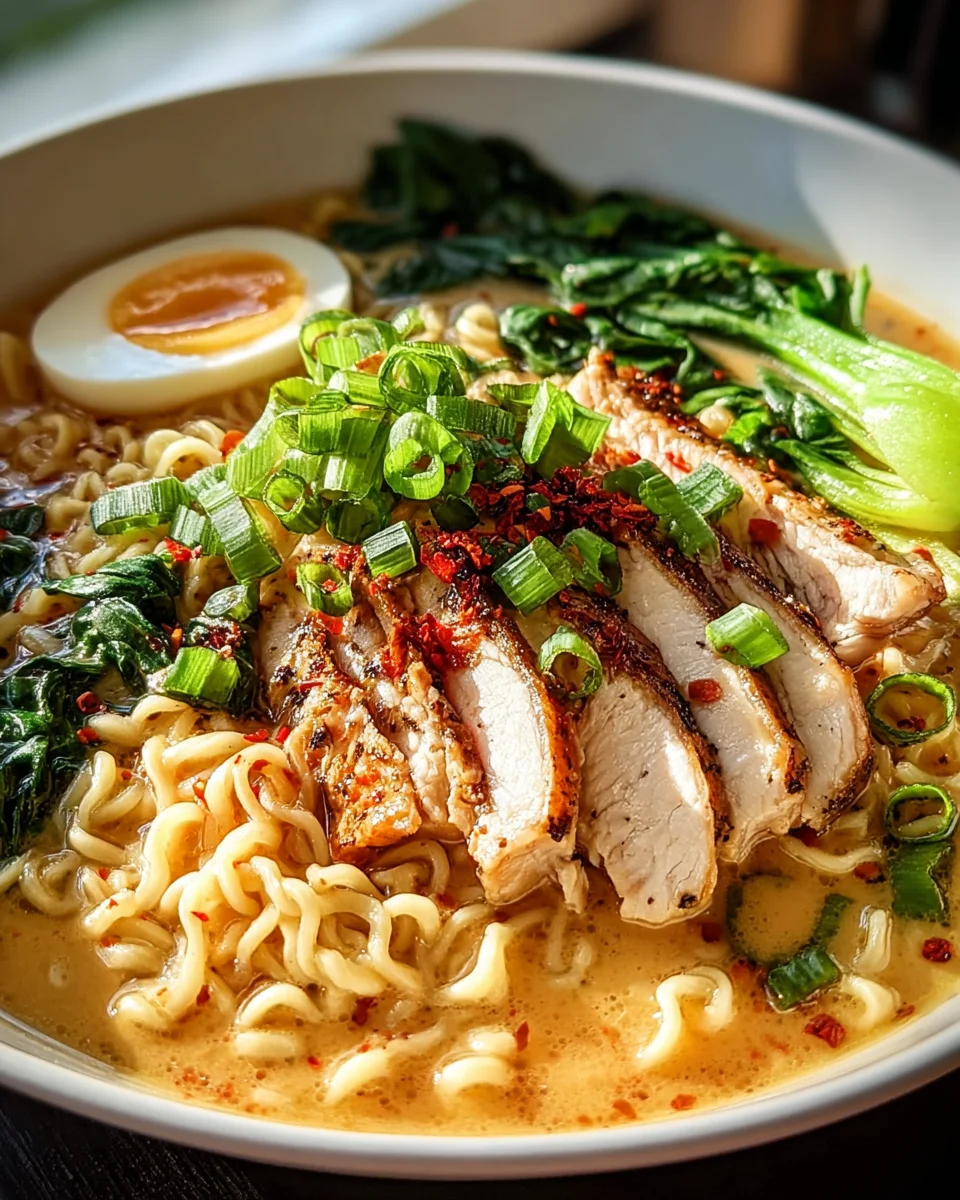 Incredible Ultimate Creamy Garlic Chicken Ramen Recipe