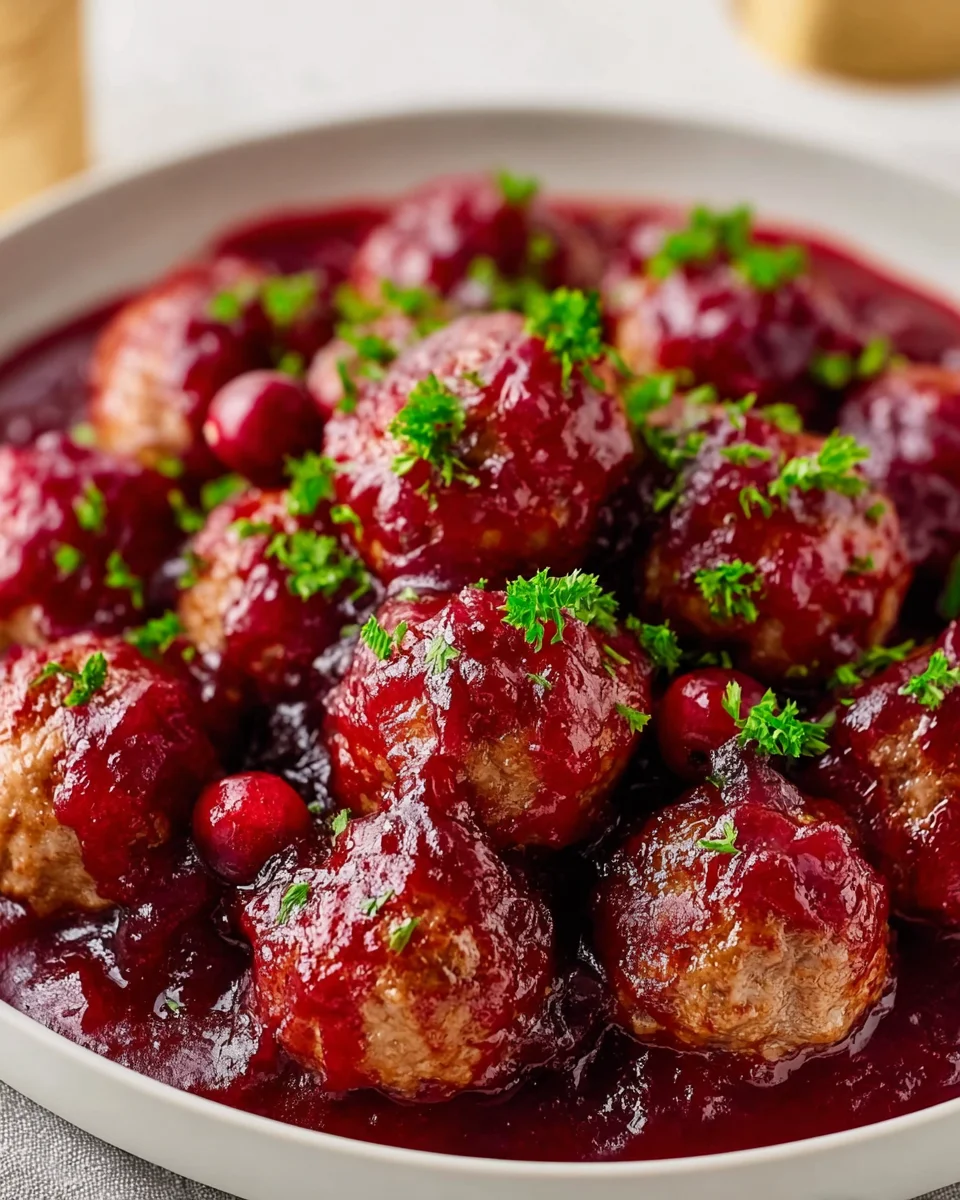 Best Quick Christmas Cranberry Beef Meatballs Recipe