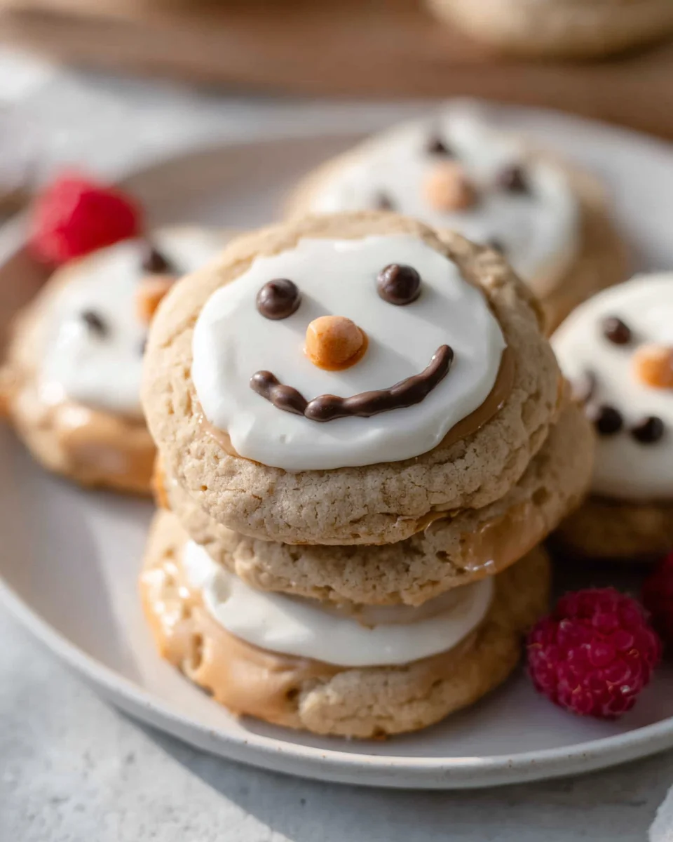 Delicious Snowman Peanut Butter Cookies for Festive Fun!