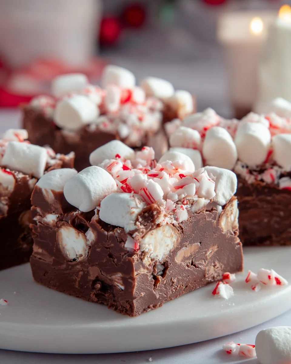 Easy Hot Chocolate Peppermint Fudge – Festive Holiday Treat