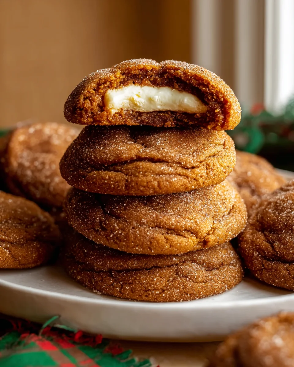 Delicious Gingerbread Cheesecake Cookies with Gin Extract