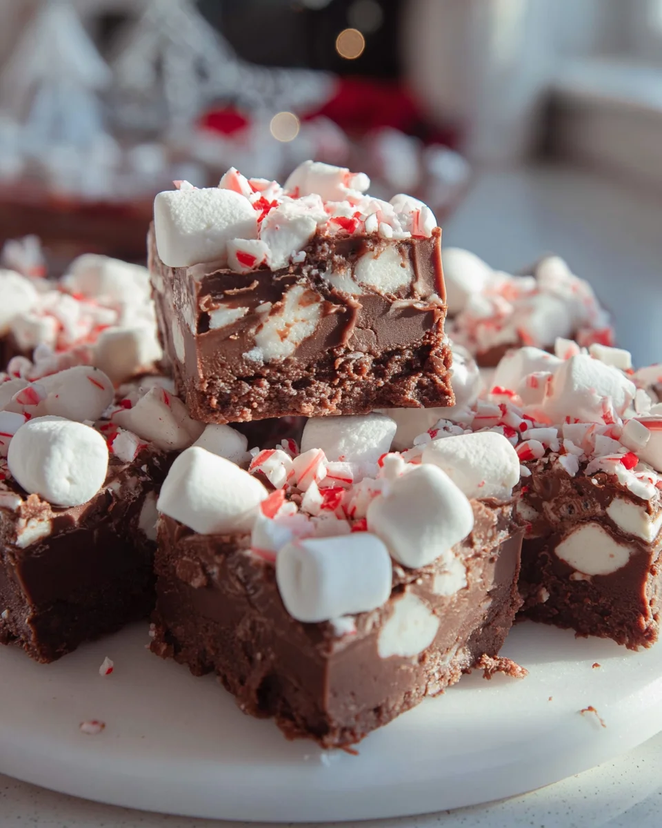 Easy Hot Chocolate Peppermint Fudge – Festive Holiday Treat