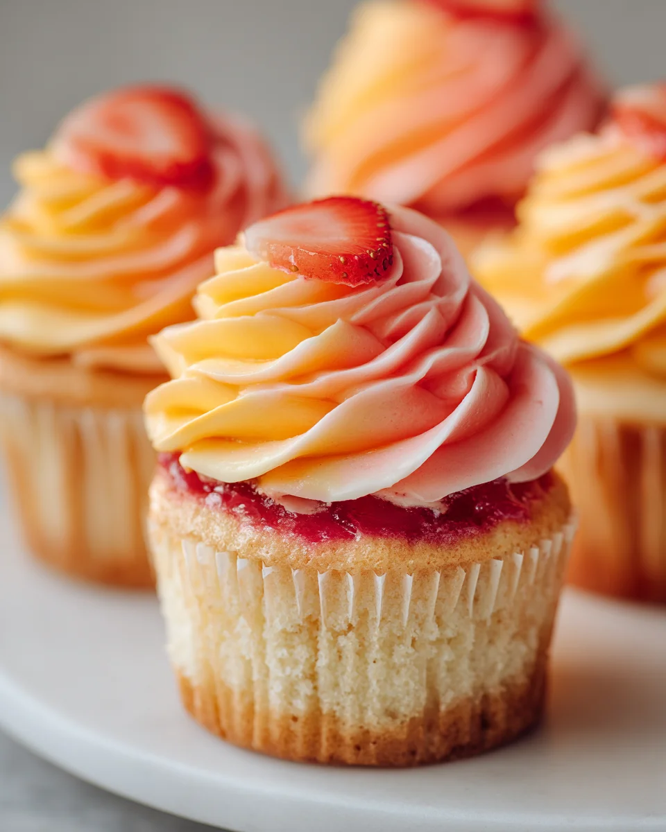 Mango Strawberry Sunset Cupcakes: A Tropical Delight Recipe