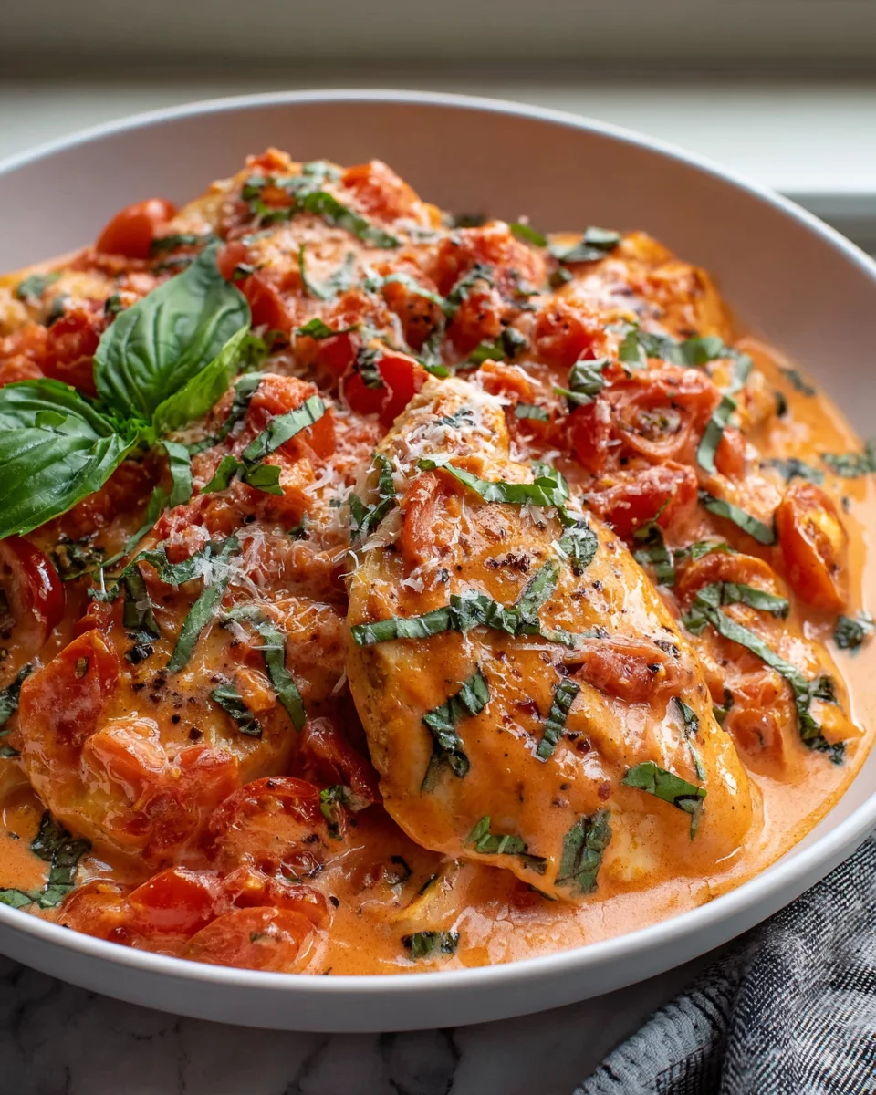 Easy & Irresistible Slow Cooker Creamy Tomato Basil Chicken